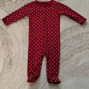 Carter's Red Heart Footie